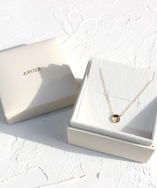 JUPITER ネックレス 入学式 「K10」イニシャルコインネックレス