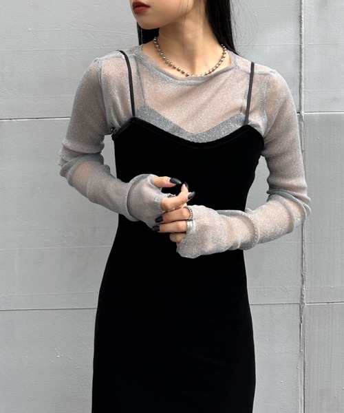 LVEU.（ラブユ） ワンピース 「LVEU.」ベロアキャミソールワンピース