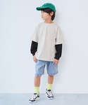 tシャツ レイヤード風 長袖Tシャツ キッズ ...の詳細画像3