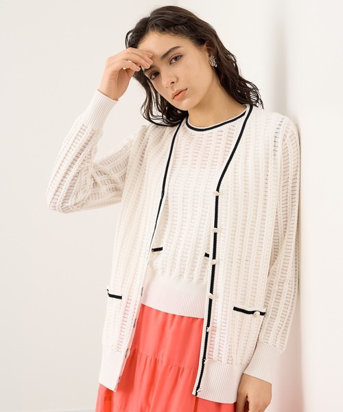 ANAYI カーディガン 変形ケーブルロング レディース : ZOZOTOWN