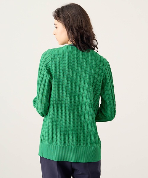 ANAYI カーディガン モヘア　アルパカ　アナイ　36 タグ付き新品未使用 アナイ ANAYI モヘヤアルパカVネック カーディガン グリーン サイズ36