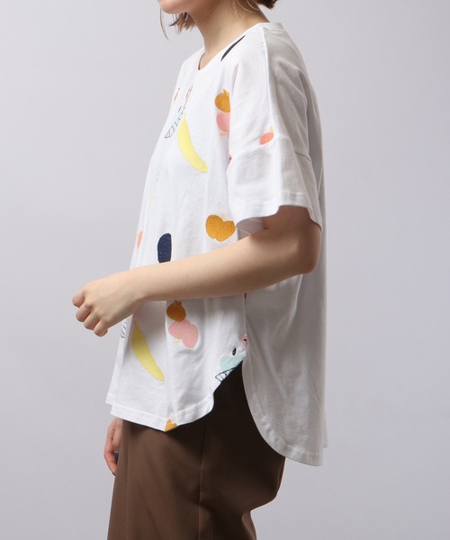 フルーツバスケット刺繍Ｔシャツ レディース トップス 半袖 大人の ナチュラル カジュアル イマゴ ポップな かわいい 楽天市場】フルーツバスケット刺繍Tシャツ レディース トップス