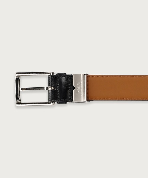 Polo Ralph Lauren ブラックレザーベルト 32 ラルフローレン レディース RL バックル レザー ベルト/ブラック