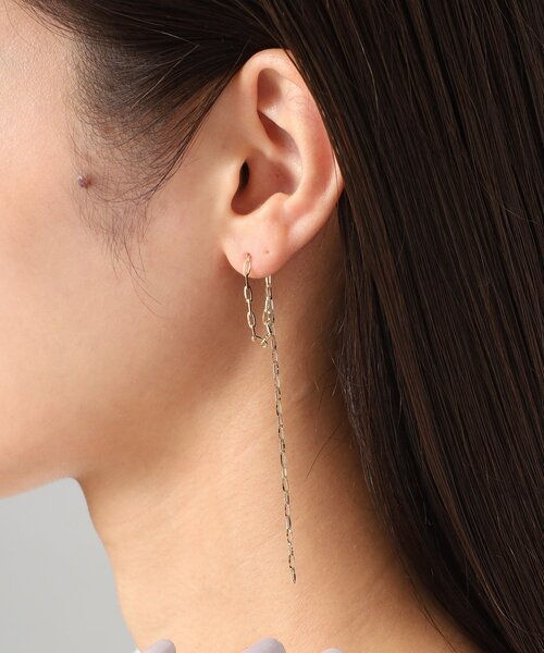 COCOSHNIK（ココシュニック） ピアス K10グリームカットアズキチェーン