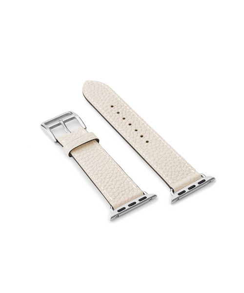 腕時計 シュリンク Apple Watch レザーバンド「38mm/40mm/41mm/42mm， S/Mサイズ」 (アダプター：シルバー)の画像