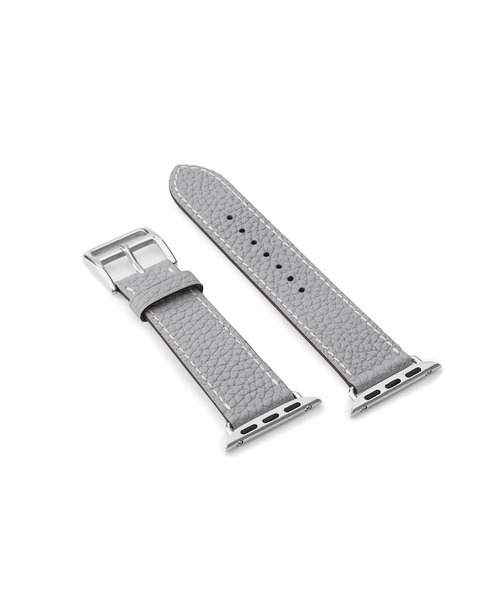 腕時計 シュリンク Apple Watch レザーバンド「38mm/40mm/41mm/42mm， S/Mサイズ」 (アダプター：シルバー)の画像