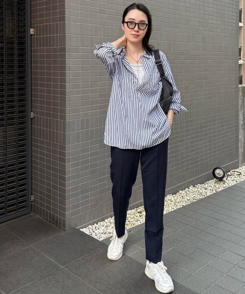 最終値引 値引不可 19so グレー テーパード スラックス l 完売 ニッセン（nissen） スラックス パンツ 「低身長/高身長サイズ有