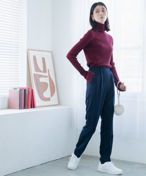 slattgir スラックス パンツ 高身長 ストレッチきれい見え