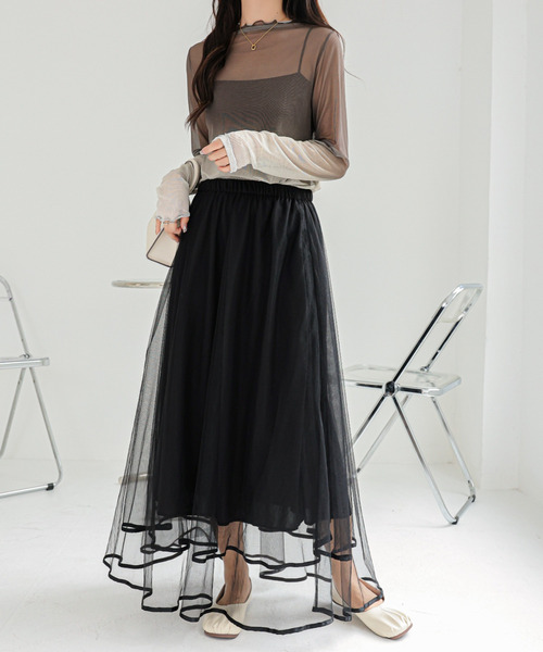 DOUBLESTANDARDCLOTHINGチュールフレアSK定価¥41,800 二重チュール