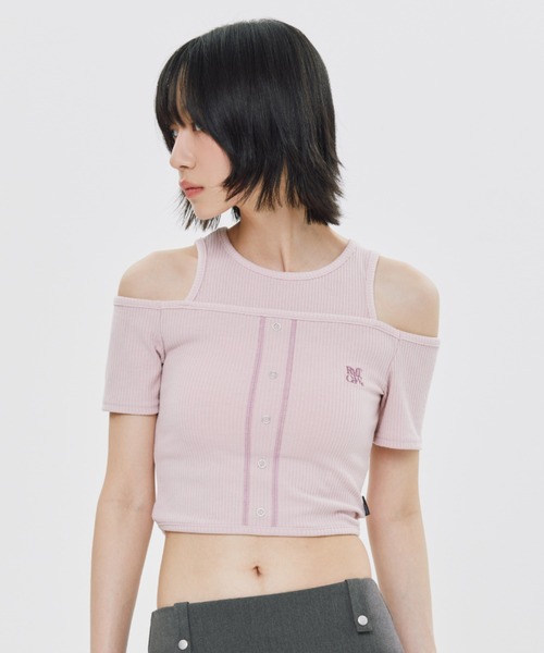 ニット セーター A'GEM/9 × .kom 「ROMANTIC CROWN/ロマンティック クラウン」 OFF SHOULDER KNIT/オフシ ROMANTIC CROWN ニット セーター A'GEM/9 × .kom 「ROMANTIC