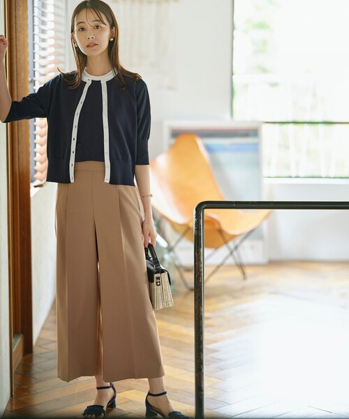 洗える】後ろボタンニットプルオーバー長袖（XS～L）（ニット