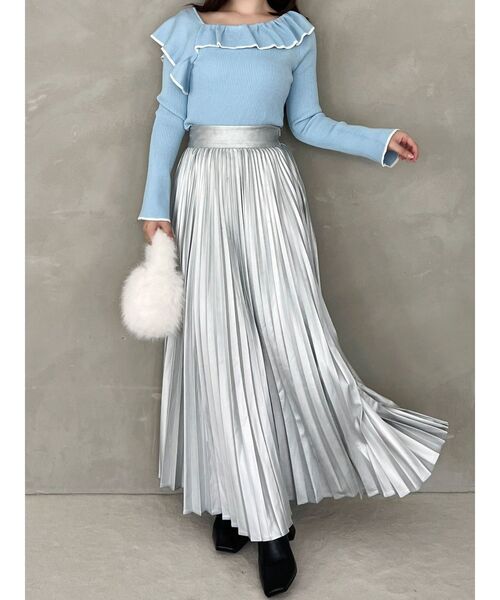 MERCURYDUO スカート レザーライクプリーツスカート : ZOZOTOWN Yahoo  