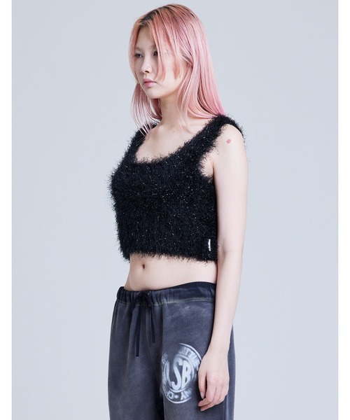 タンクトップ ノースリーブ 「Little Sunny Bite」knit tank vest レディース Little sunny bite タンクトップ ノースリーブ /Little Sunny