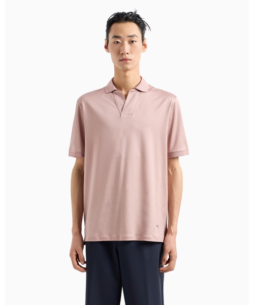 新品未使用　ポロシャツ 「エンポリオ アルマーニ」リヨセル混紡ジャージー メンズ EMPORIO ARMANI ポロシャツ 「エンポリオ アルマーニ」ASV