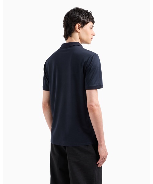 新品未使用　ポロシャツ 「エンポリオ アルマーニ」リヨセル混紡ジャージー メンズ EMPORIO ARMANI ポロシャツ 「エンポリオ アルマーニ」ASV