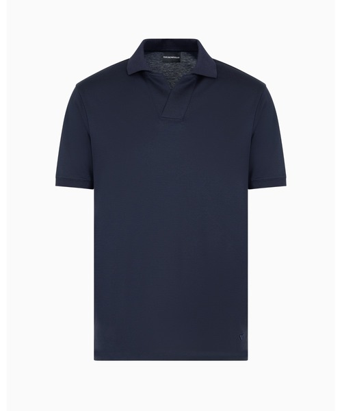 新品未使用　ポロシャツ 「エンポリオ アルマーニ」リヨセル混紡ジャージー メンズ EMPORIO ARMANI ポロシャツ 「エンポリオ アルマーニ」ASV