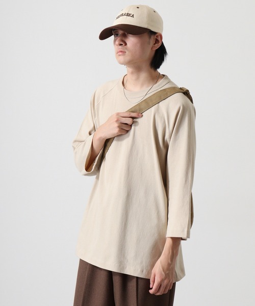 【タグ付 】2024年製　エイトン　ビスコースクロス ラグランスリーブ Tシャツ CROSS & STITCH tシャツ CROSS ＆ STITCH 6.2オンス オープンエンド