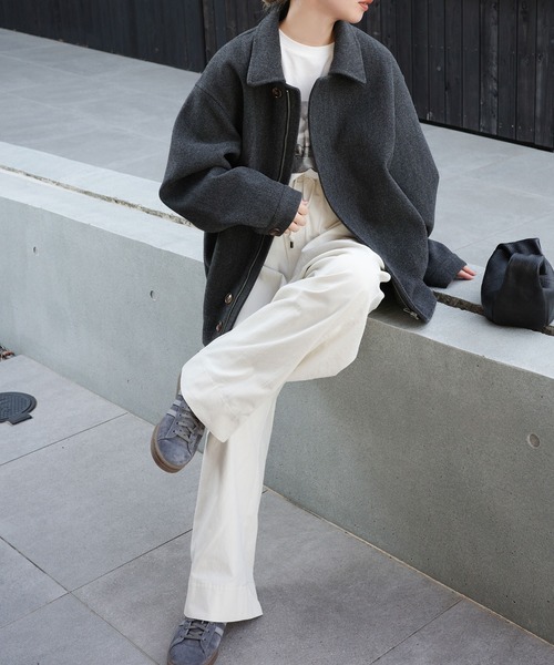 コート アウター ビッグシルエットミドルコート レディース : ZOZOTOWN