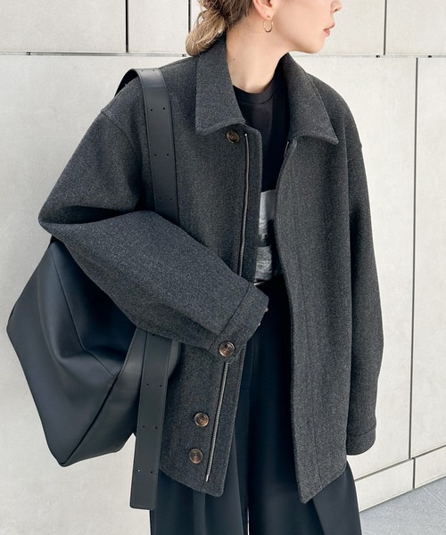 コート アウター ビッグシルエットミドルコート レディース : ZOZOTOWN