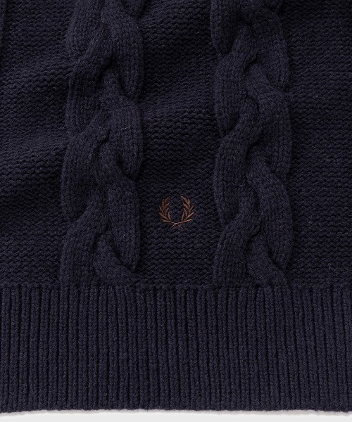 FRED PERRY（フレッドペリー） マフラー ラムウールケーブルマフラー
