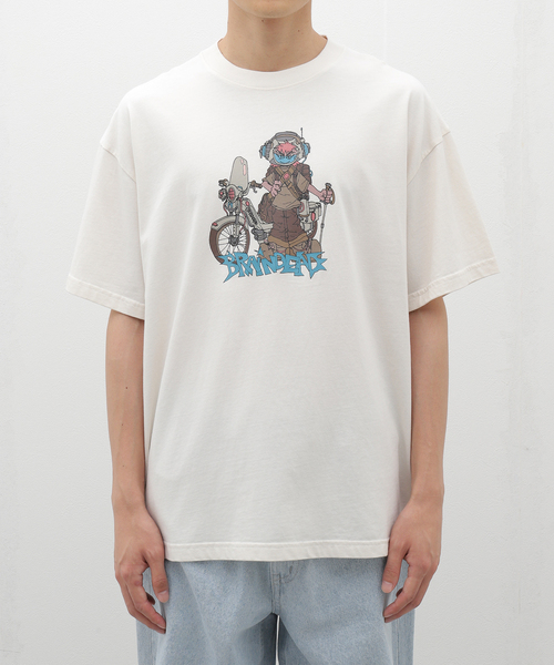 BRAIN DEAD tシャツ / MOTO HIKER T-SHIRT BDS24T00003845WH02