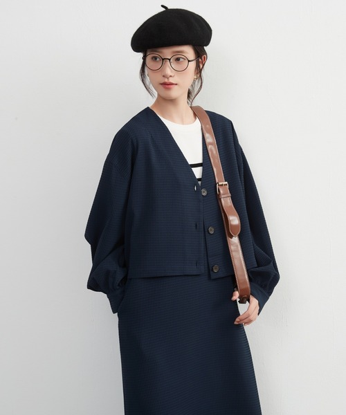 新品 JUNAROPÉ ダウンジャケットとスカート セット Sサイズ ミリタリー オーバーサイズクルーネック ダウンジャケット