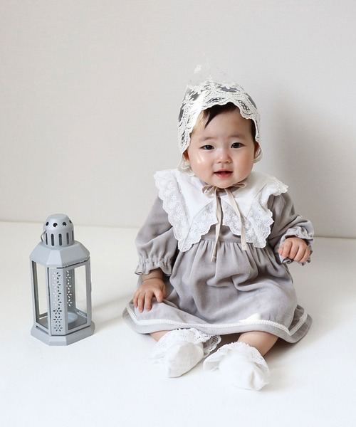 mocmof ベビー服 ロンパース おめかし レース衿 : ZOZOTOWN Yahoo!店