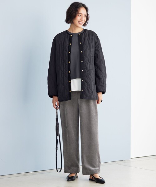 自由区（ジユウク） ジャケット ノーカラージャケット パディング