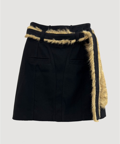 VIAVANDA スカート FUR BELT MIDI SKIRT : ZOZOTOWN Yahoo!店