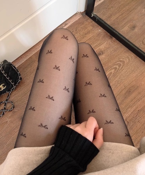 タイツ リボン/ハート柄 アソートシアータイツ レディース : ZOZOTOWN