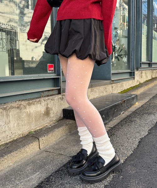 タイツ リボン/ハート柄 アソートシアータイツ レディース : ZOZOTOWN