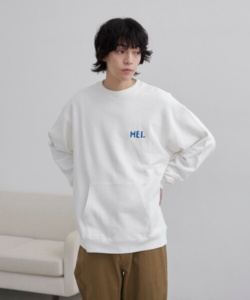 MEI（メイ） トレーナー スウェット 裏起毛 別注 裏毛ロゴクルーネック