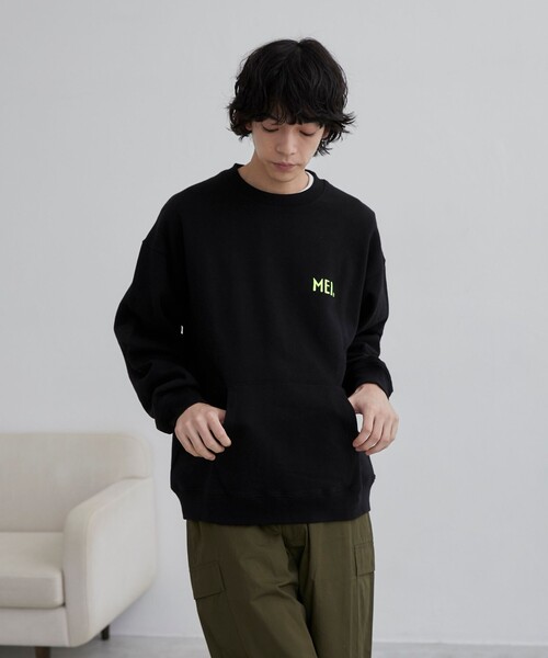 ME:I ミーアイ スウェット SH サイズL MEI tシャツ MEI（メイ）別注 裏毛ロゴクルーネックスウェット