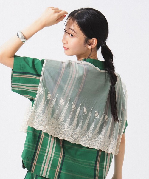BEAMS BOY つけ襟 付け襟 ベスト風 透けレース : ZOZOTOWN Yahoo