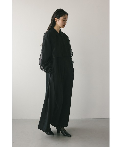 STYLEMIXER（スタイルミキサー） シャツワンピース メッシュレイヤード