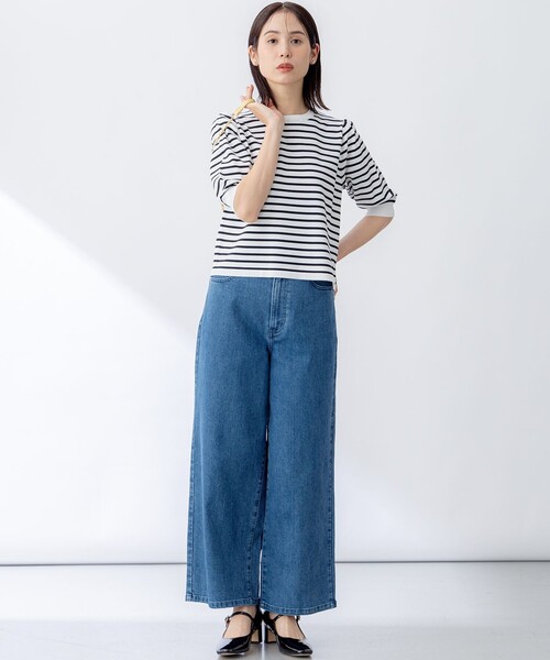 組曲 ニット セーター フラワーメタル ニットTシャツ レディース