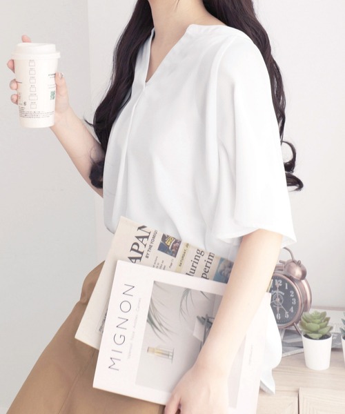 ブラウス シャツ 「接触冷感」シフォンスリーブブラウス「洗濯機で洗える」 レディース 接触冷感】シアー ブラウス / any SiS | ファッション通販