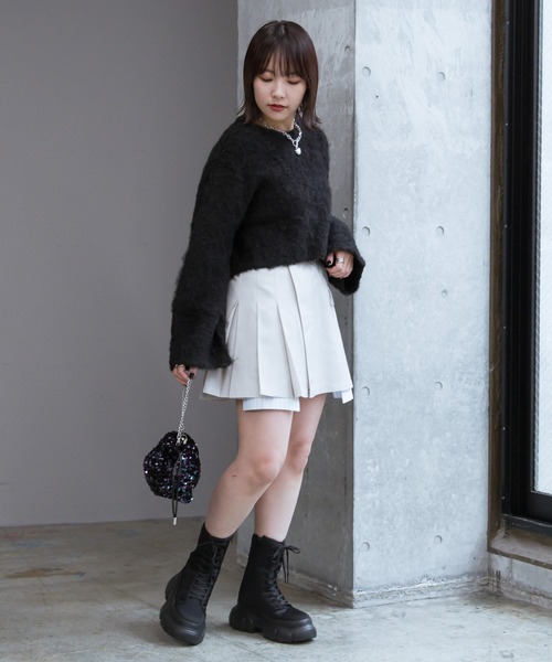 「PAGEBOY」 長袖ニット FREE ターコイズブルー レディース_画像3