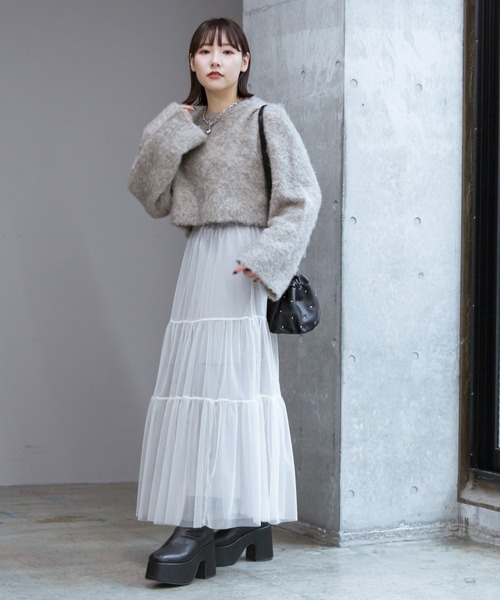 「PAGEBOY」 長袖ニット FREE ターコイズブルー レディース_画像8