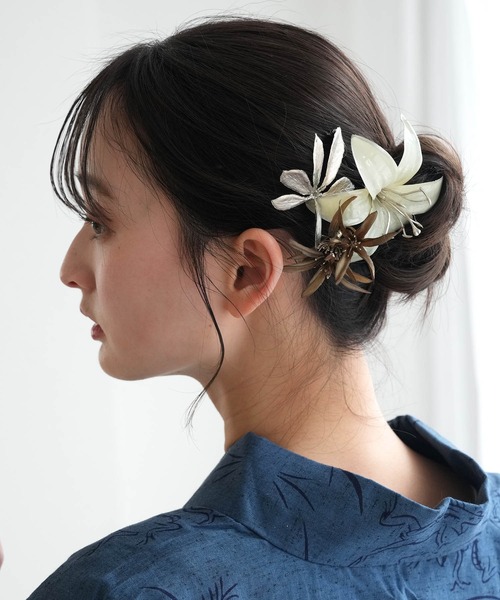 utatane 髪飾り Uピン3本セット うるつやリリィ 日本製 レディース