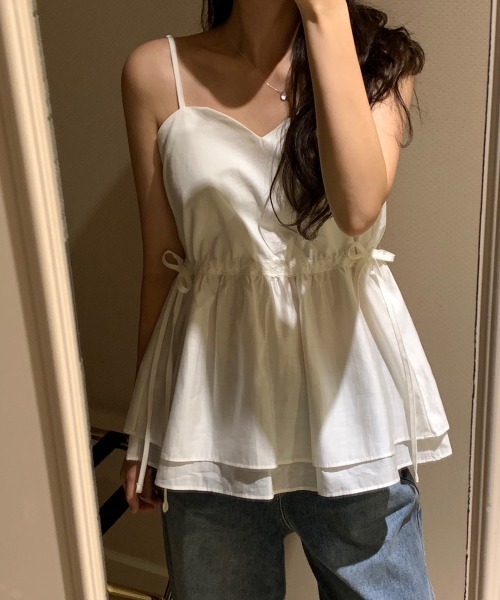 on：nue ブラウス シャツ 「on:nue」ハートネックタンクトップ