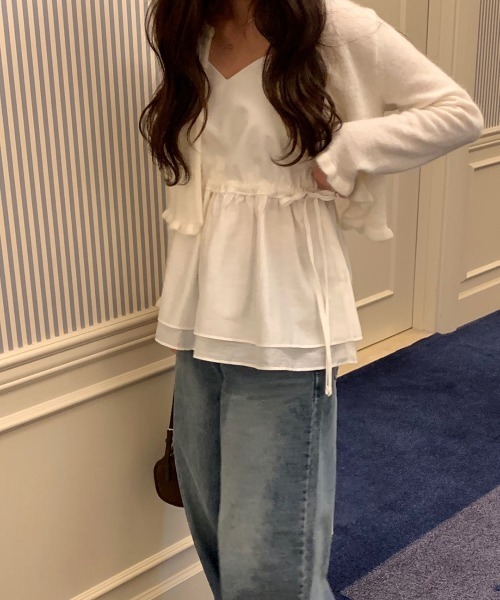 小さいサイズ ボリュームスリーブブラウス 低身長さん・小柄女性