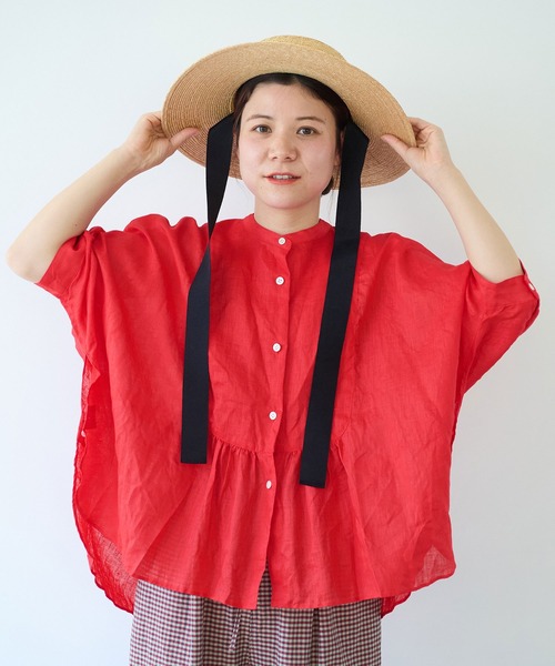 ウォッシュリネンシャツブラウス yuni ブラウス シャツ ウォッシュリネン ブラウス レディース