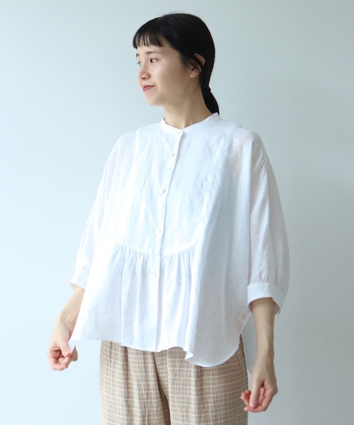 yuni ブラウス シャツ ウォッシュリネン ブラウス レディース