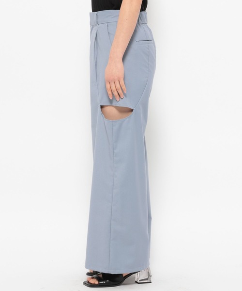 HARE パンツ カットアウトワイドパンツ(HARE) レディース