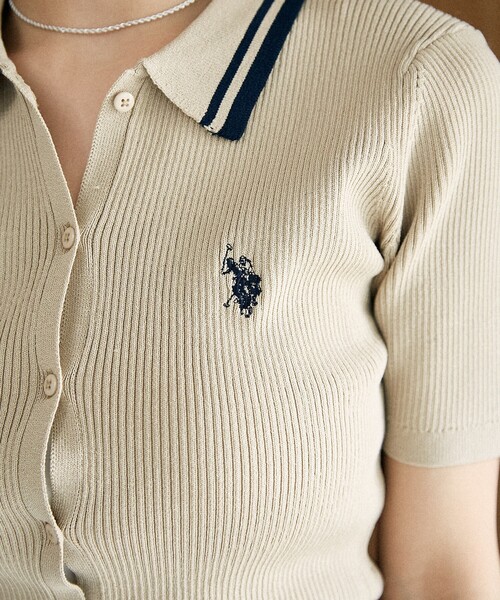 ポロシャツニットカーディガン★kana様 SINSS（シンス）の「Mesh knit polo cardigan / メッシュ