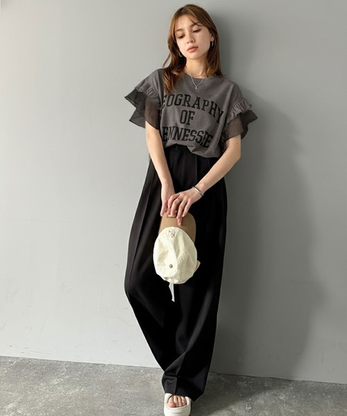 mily bilet tシャツ 半袖 「mily bilet」可愛さふわり2倍増し！ ダブル