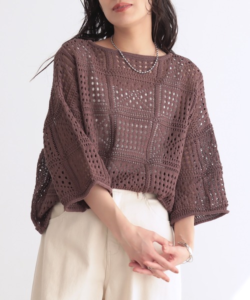 for/c（フォーシー） ニット セーター クロシェニットプルオーバー