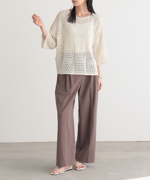 新品未使用　archivio プルオーバー　セーター　レディース ニット セーター メッシュニットプルオーバー レディース