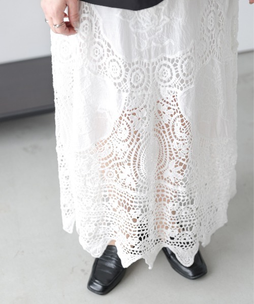 ロング スカート 夏 クロシェ編みフレアスカート : ZOZOTOWN Yahoo!店